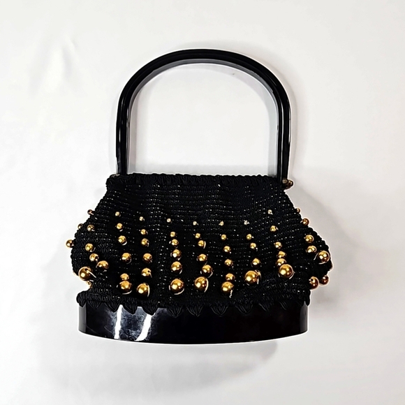 Black Gold Embellishments Evening Bag - Picture 2 of 8